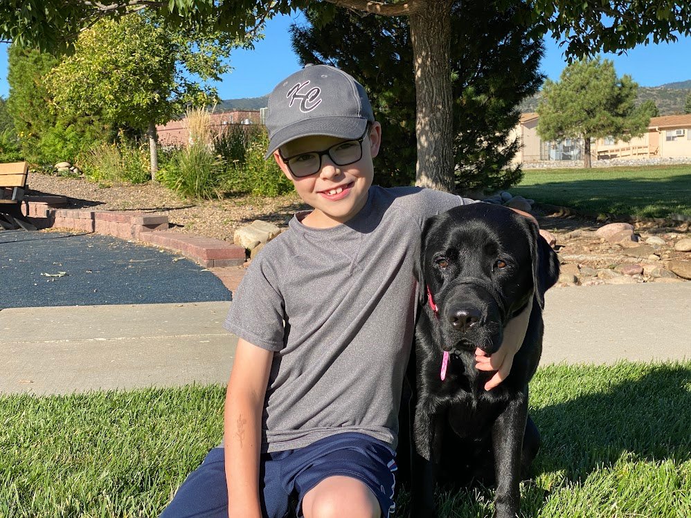 Berry son with dog Berry son with dog